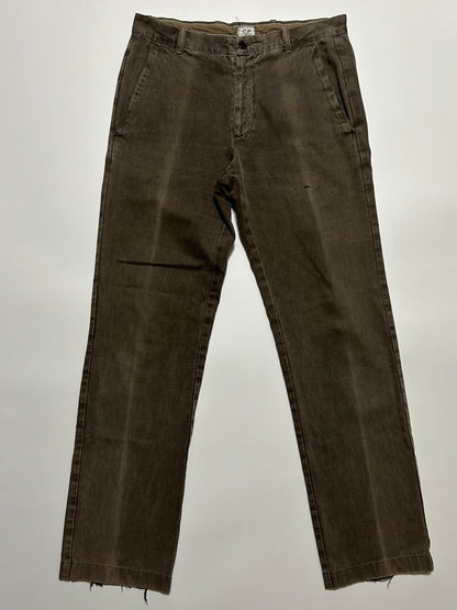 C.P.COMPANY AW07 Distressed Pants Brown Size 46