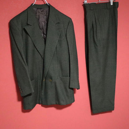 Gianni Versace 80s Khaki Houndstooth Jacket Size 46