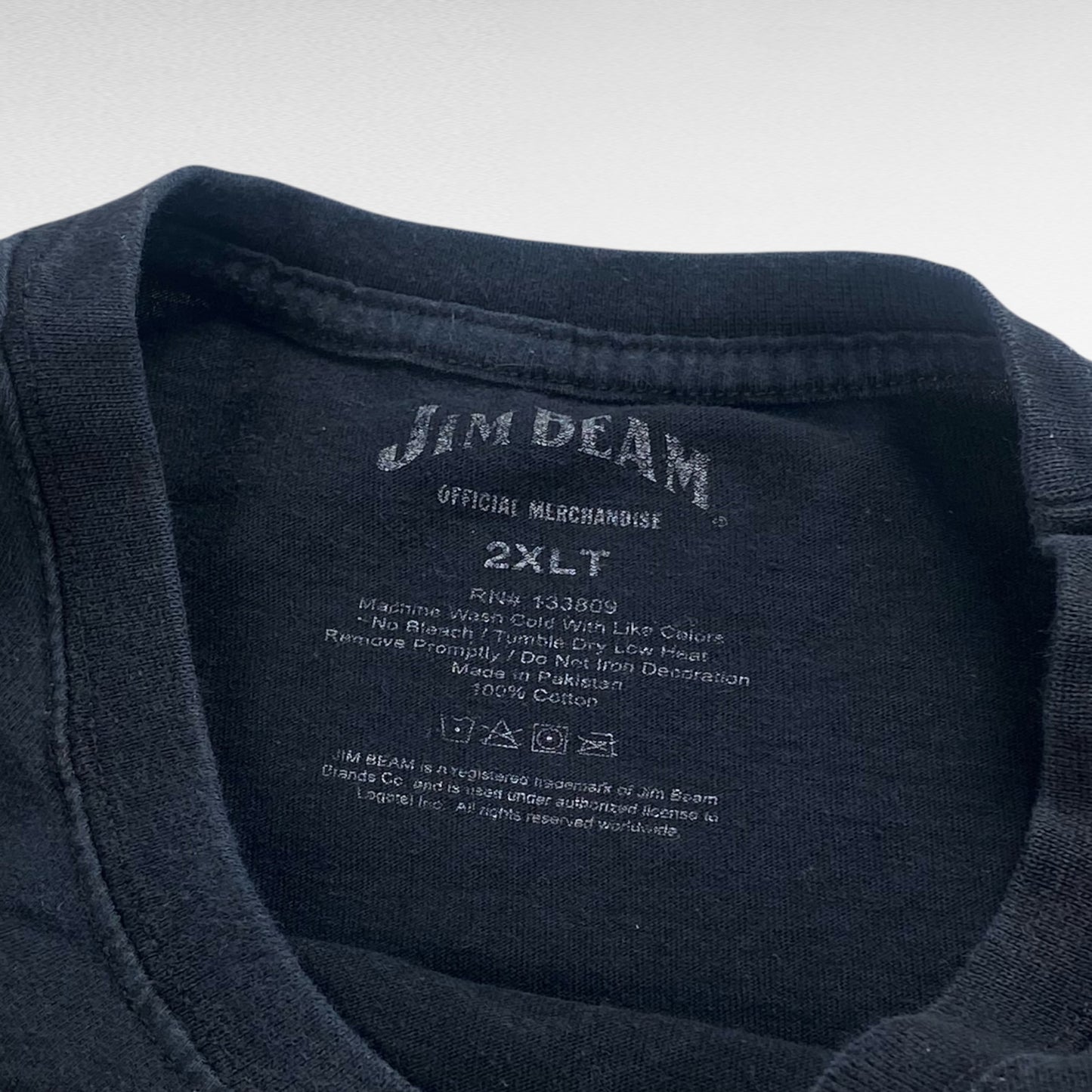 JIM BEAM Short Sleeve T-Shirt Black Size 2XL