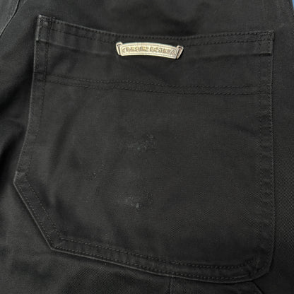CHROME HEARTS Black Silver 925 Double Work Pants Size 32