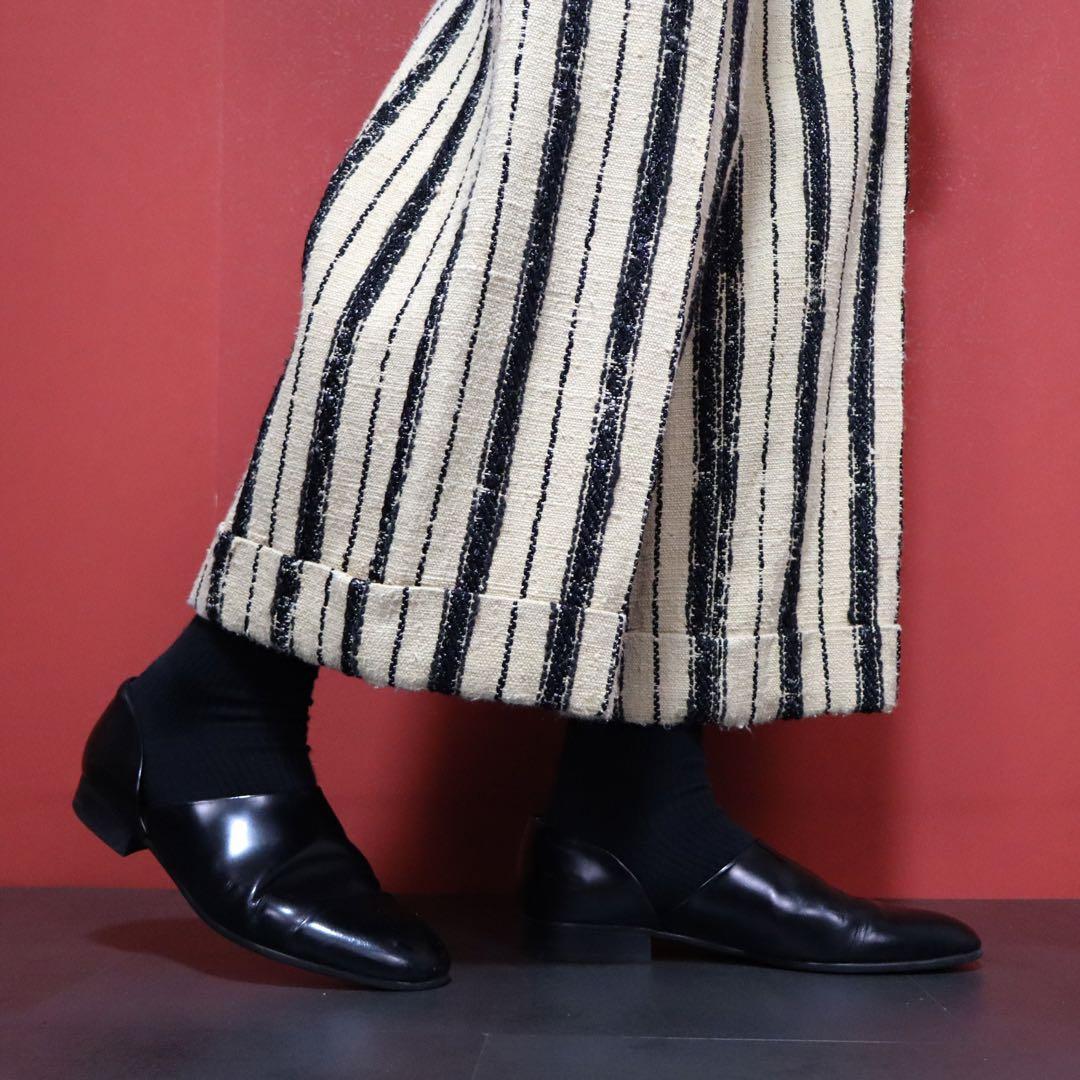 Christian Dior Striped Silk Blend Wide Pants Size 40