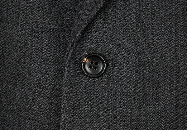 Papas Cotton Herringbone 3-Button Jacket Charcoal Size L48