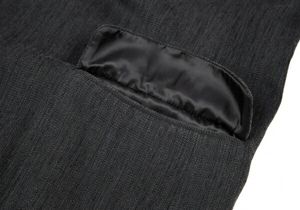 Papas Cotton Herringbone 3-Button Jacket Charcoal Size L48