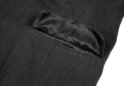 Papas Cotton Herringbone 3-Button Jacket Charcoal Size L48