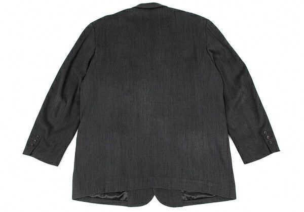 Papas Cotton Herringbone 3-Button Jacket Charcoal Size L48