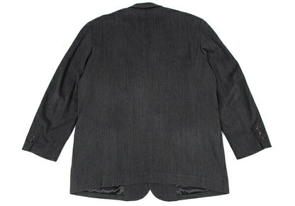 Papas Cotton Herringbone 3-Button Jacket Charcoal Size L48
