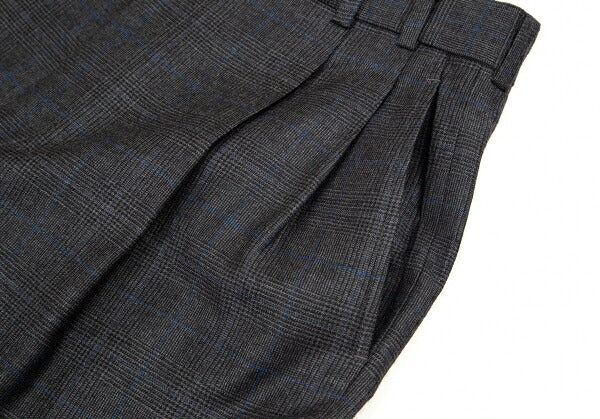 Papas GUABELLO Wool Glen Plaid Pants Gray Blue Size M