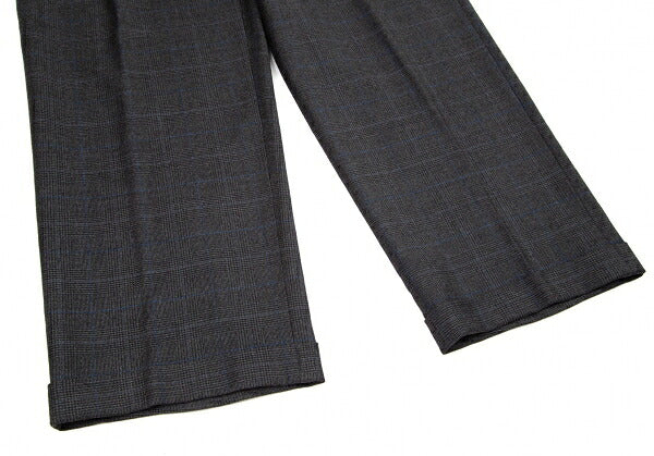 Papas GUABELLO Wool Glen Plaid Pants Gray Blue Size M