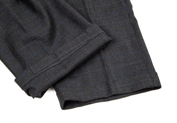 Papas GUABELLO Wool Glen Plaid Pants Gray Blue Size M