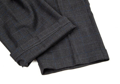 Papas GUABELLO Wool Glen Plaid Pants Gray Blue Size M