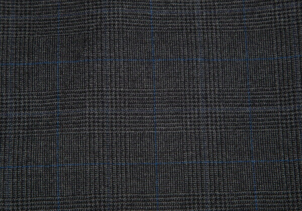 Papas GUABELLO Wool Glen Plaid Pants Gray Blue Size M