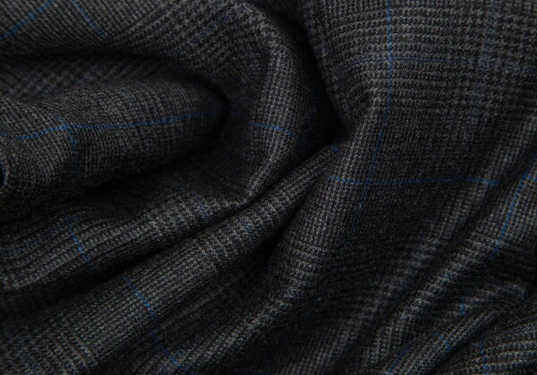 Papas GUABELLO Wool Glen Plaid Pants Gray Blue Size M