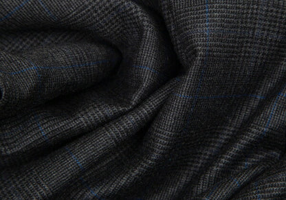 Papas GUABELLO Wool Glen Plaid Pants Gray Blue Size M