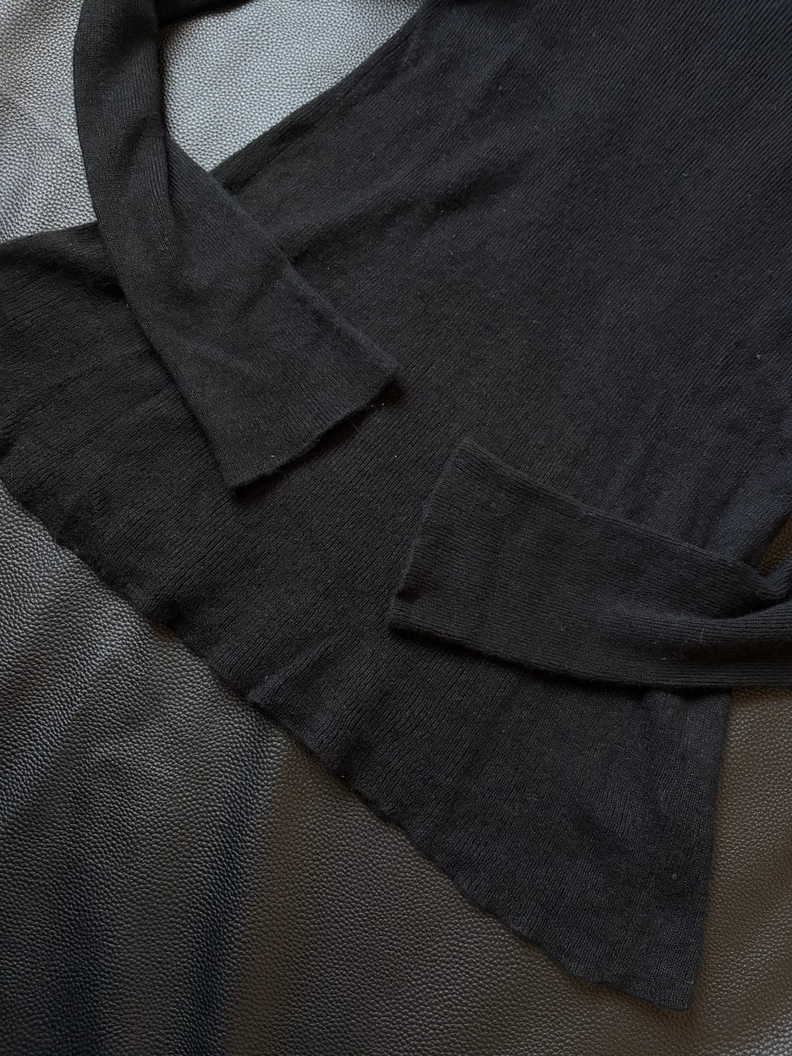 HELMUT LANG AW10 Cashmere Linen Sweater Black Size S