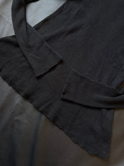 HELMUT LANG AW10 Cashmere Linen Sweater Black Size S