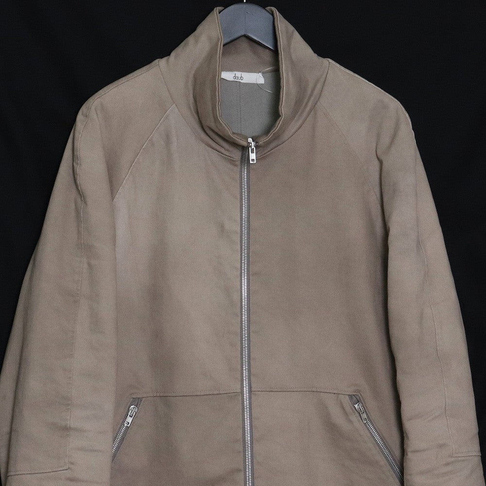 DAUB 23AW Stretch Raw Edge Zip-Up Jacket Beige Size 48