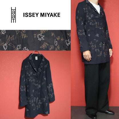 Vintage HaaT ISSEY MIYAKE Hand-Woven Embroidered Coat Size 2