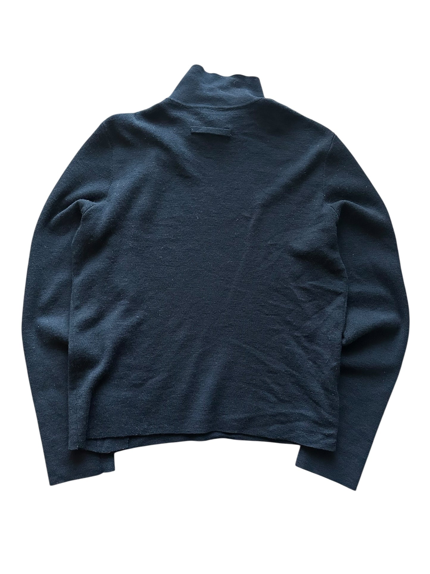 Jean Paul Gaultier Curved Diagonal Zip Knit Sweater Size S