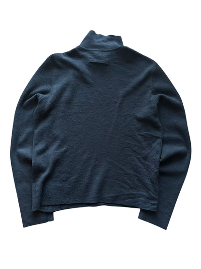 Jean Paul Gaultier Curved Diagonal Zip Knit Sweater Size S
