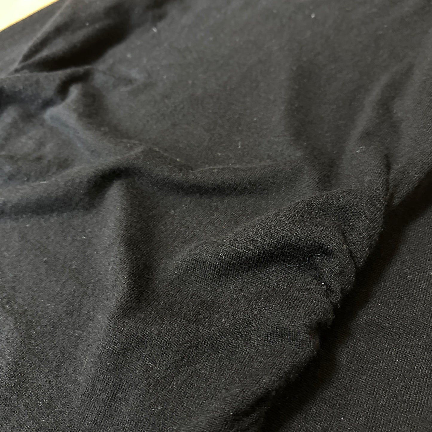 MM6 07AW Black Wool Cashmere Gather Knit Sweater