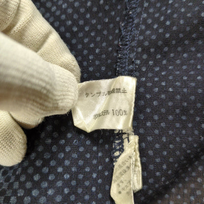 BALENCIAGA 90s BB Logo Oversized Button Shirt Navy Size L