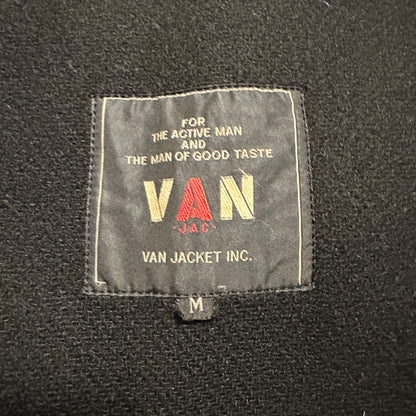 VAN Black Hooded 100% Wool Duffle Coat