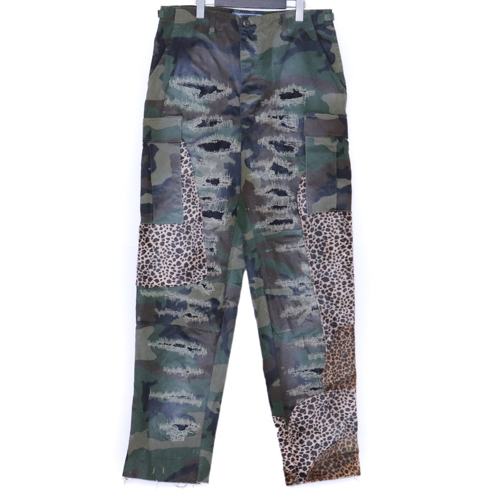 INNOCENCE NY Camo Leopard Cargo Pants Khaki Size M