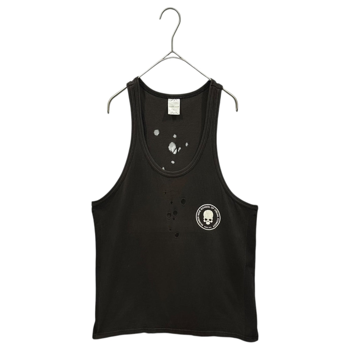 NUMBER (N)INE 01SS "TIME" Perforated Skull Tank Top Size 4