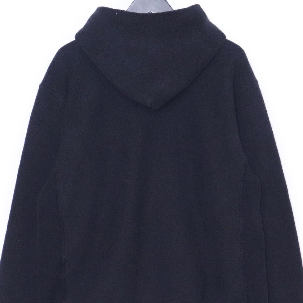 STUSSY × CHAMPION Reverse Weave Felt Hoodie Black Size L