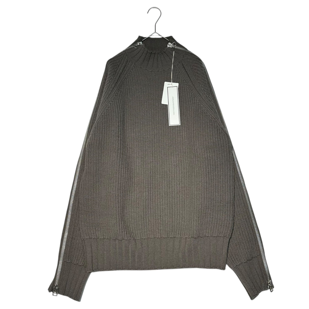 JOHN LAWRENCE SULLIVAN 20AW Zipped Wool Knit Size S