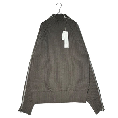 JOHN LAWRENCE SULLIVAN 20AW Zipped Wool Knit Size S