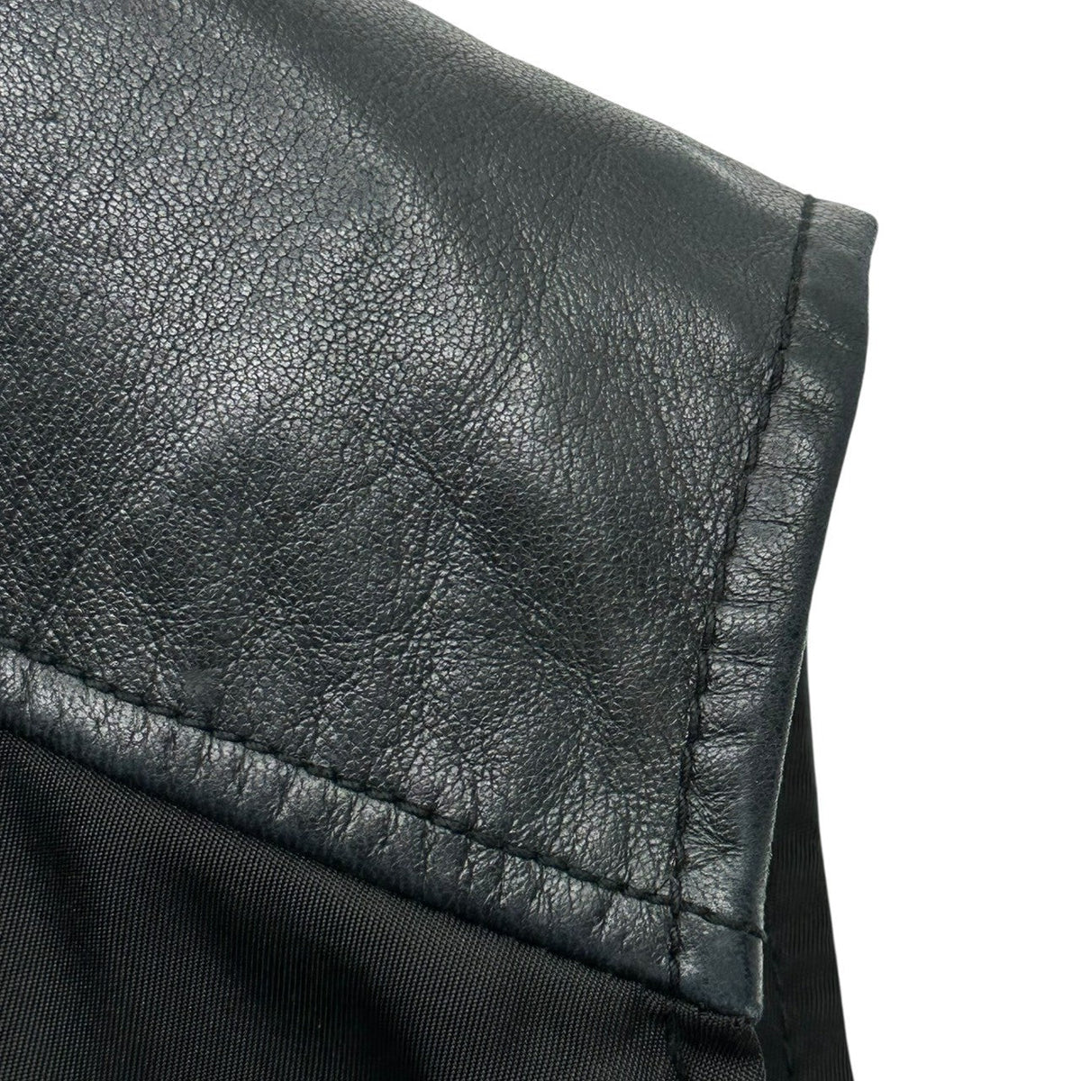 PRADA 1996 Archive Leather Nylon Docking Vest Black Size M