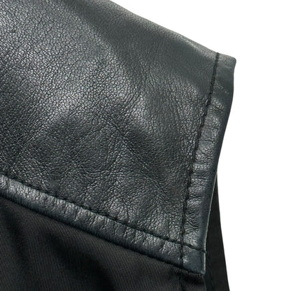 PRADA 1996 Archive Leather Nylon Docking Vest Black Size M