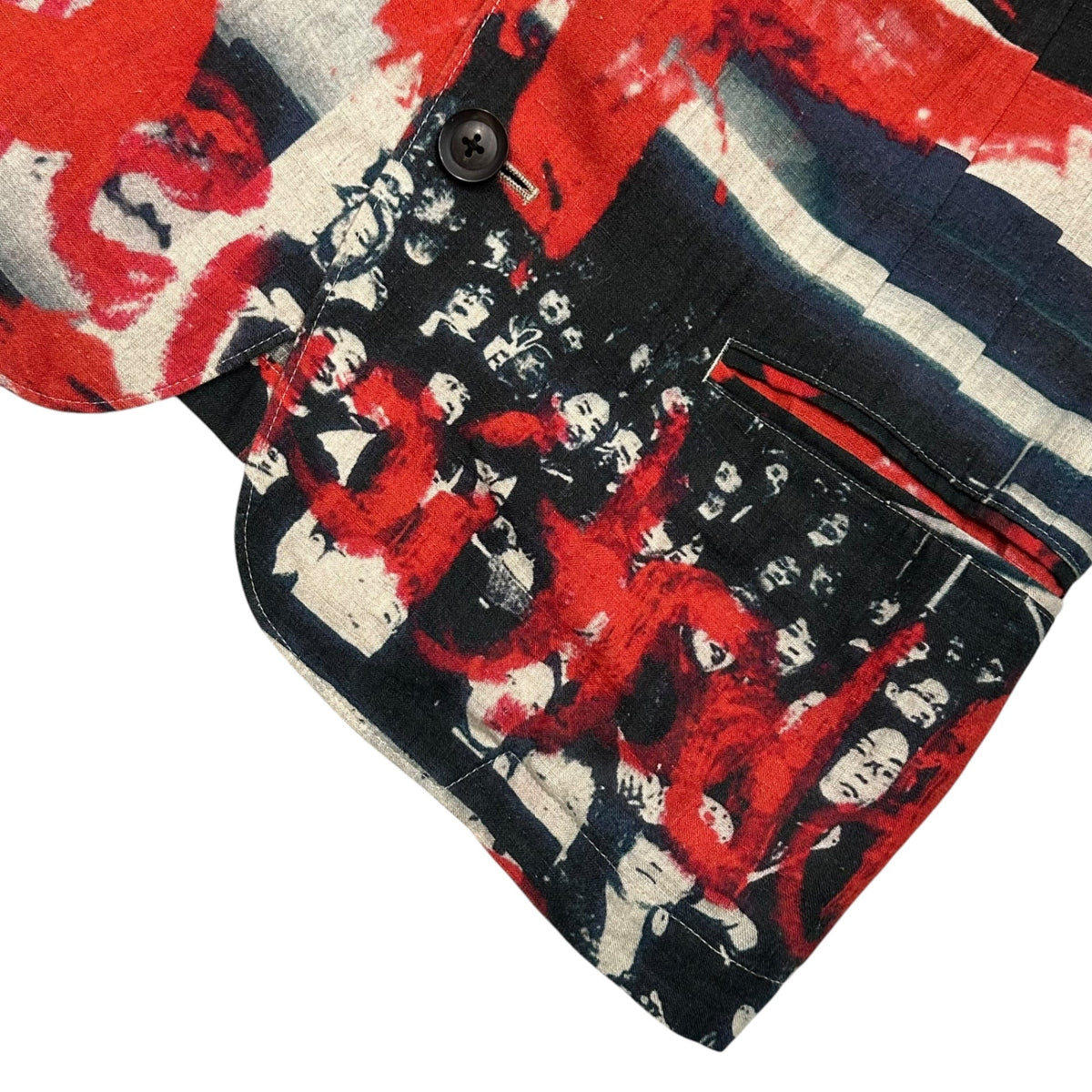 YOHJI YAMAMOTO POUR HOMME 18SS Collage Linen Jacket Size 2