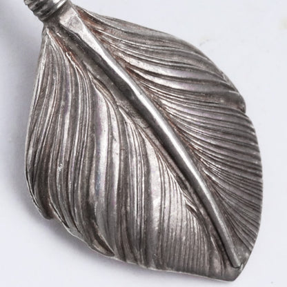 Goro's SV Heart Feather Right Facing Pendant Size F