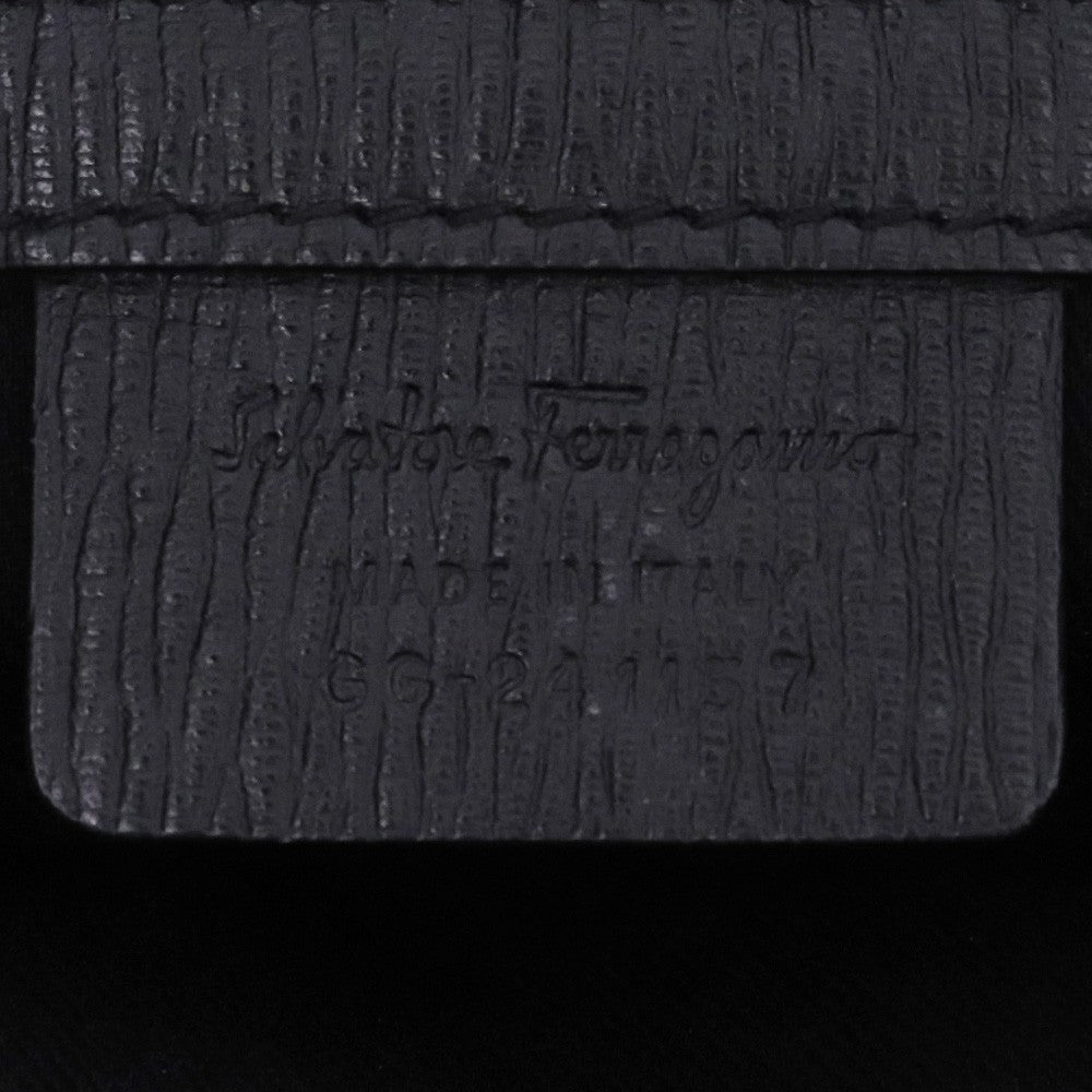 SALVATORE FERRAGAMO Gancini 2WAY Leather Bag Black Size F