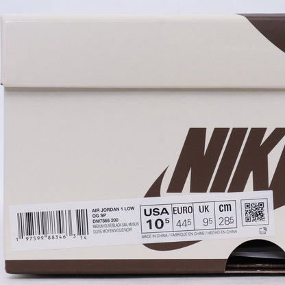 NIKE x TRAVIS SCOTT Air Jordan 1 Olive Sneakers Size 28.5cm