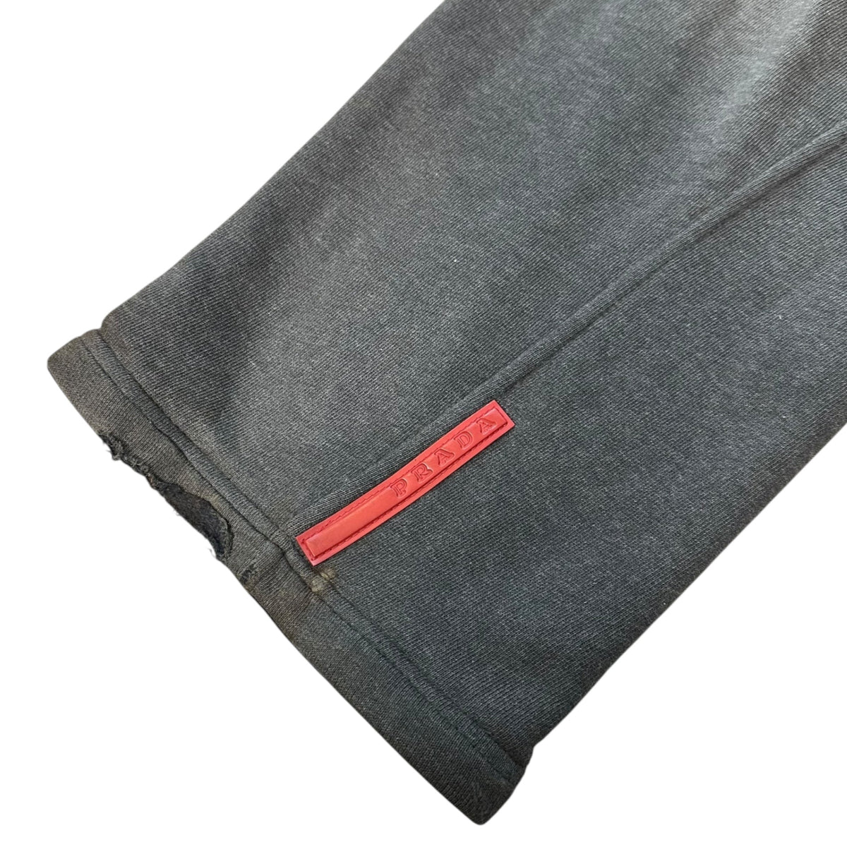 PRADA SPORT 00s Archive Nylon-Blend Grey Sweatshirt Size M