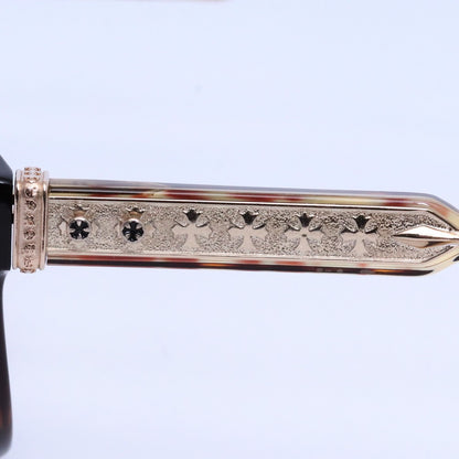 CHROME HEARTS DINGALONGLINGLONG CH Plus Boston Glasses Brown