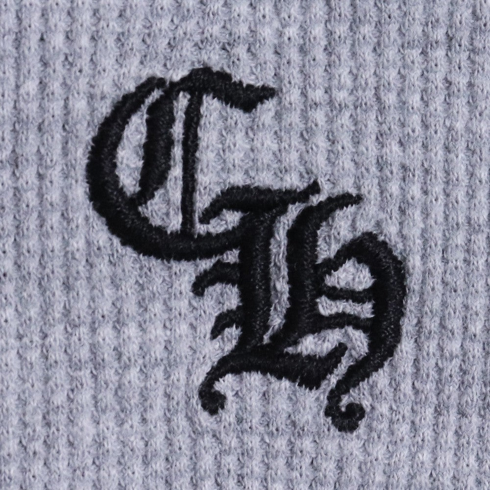 CHROME HEARTS Y NOT CH Logo Thermal Hoodie Gray Size M