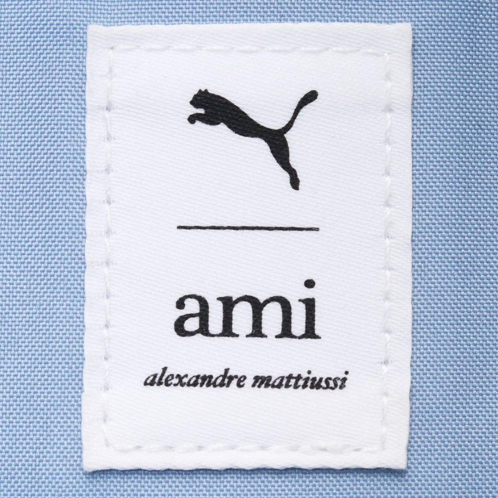 AMI PUMA Quilted Backpack Blue Size F