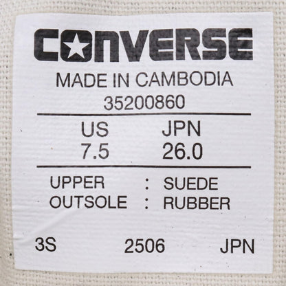 Converse One Star Suede Black Sneakers Size 26cm