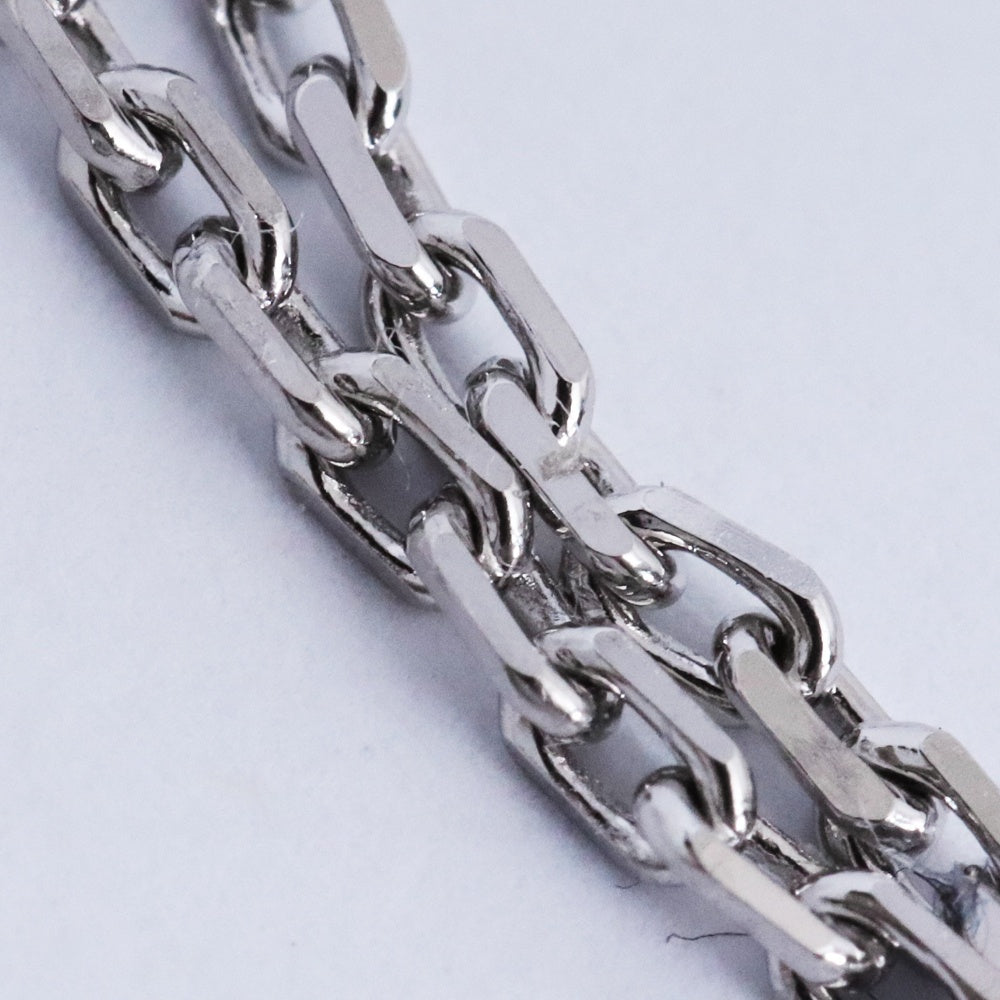 HERMES Mini Pop H Charm Pendant Necklace Silver Black Size F