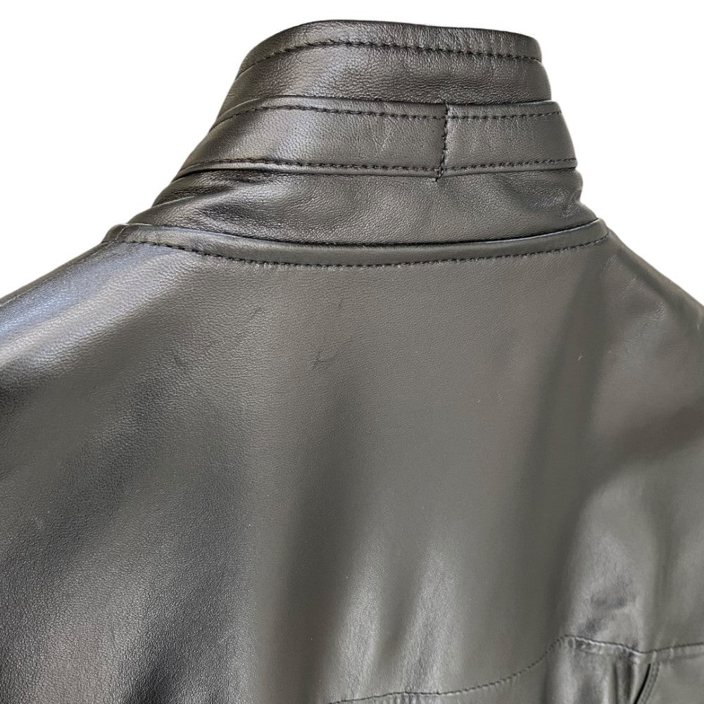 JULIUS 22SS Lamb Leather Jacket Black Size 3