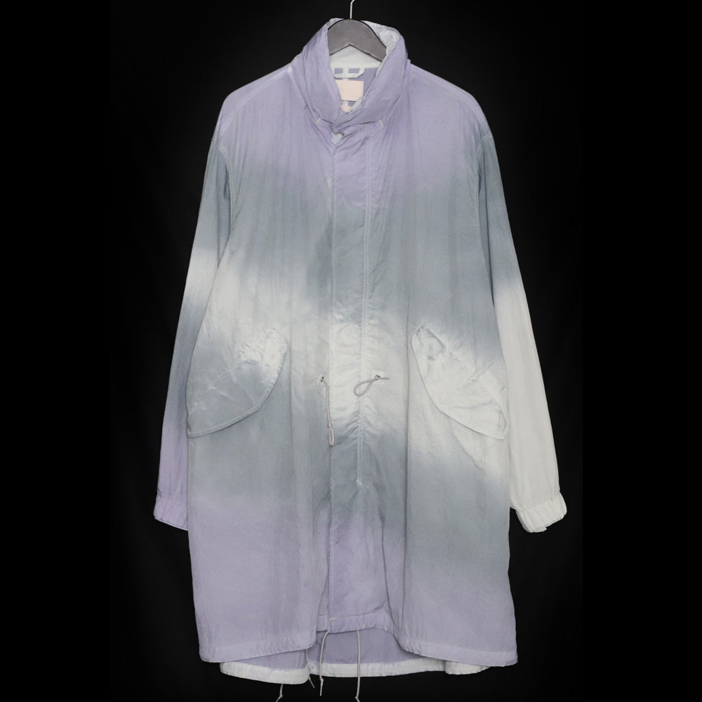 YOKE 23SS Spray Printed Nylon Snow Parka Blue Size 2