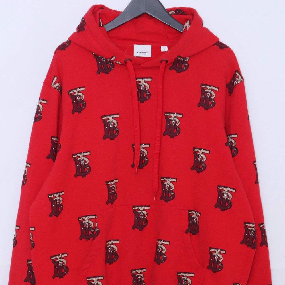 Burberry Red TB Monogram Hoodie Size L