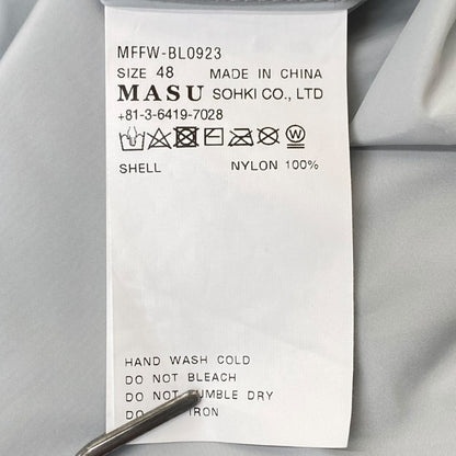 MASU Nylon Hooded Jacket Light Gray Size 48