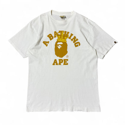 Japanese Brand A BATHING APE 00s White T-Shirt Size M