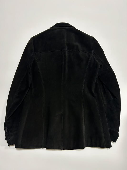 KATHARINE HAMNETT 90s Suede Jacket Black Size M