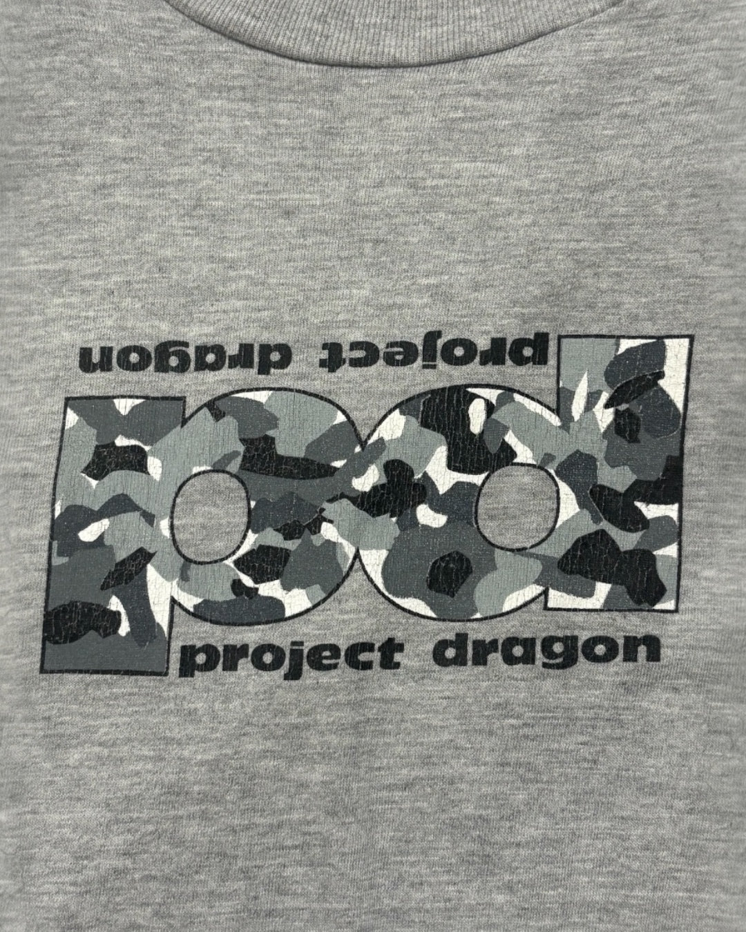 Vintage 90's PROJECT DRAGON T-Shirt Gray Size M